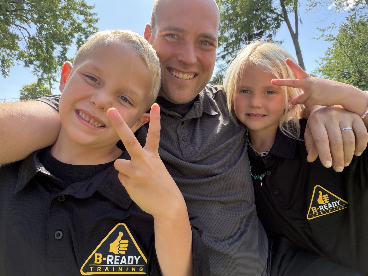Wayne Michael Bell with his children