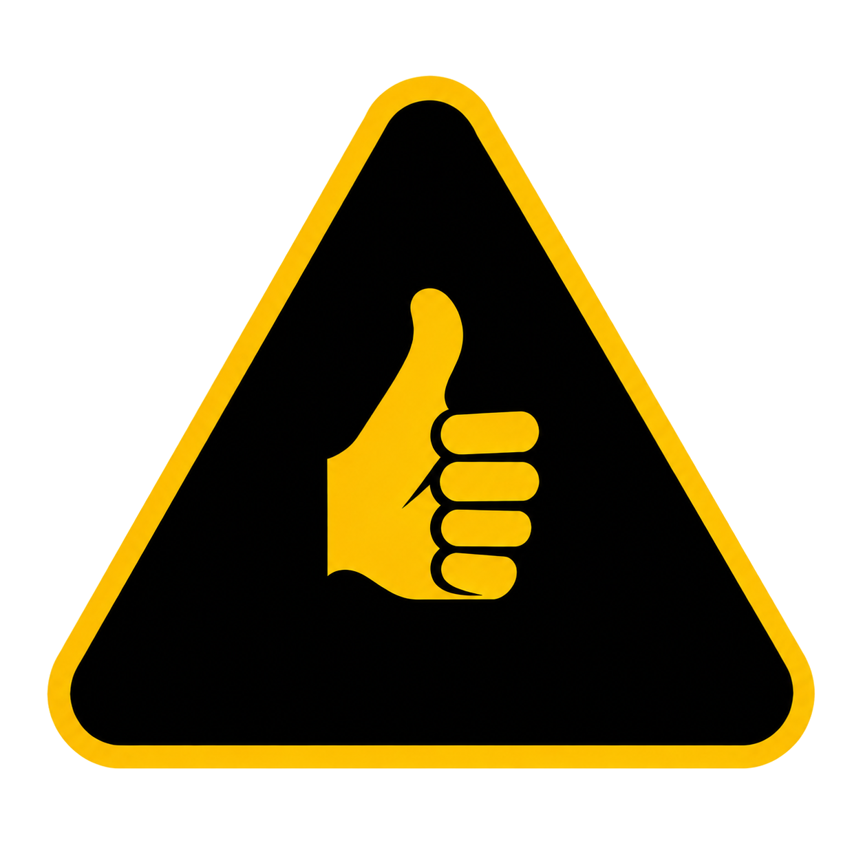 B-Ready thumbs-up safety symbol